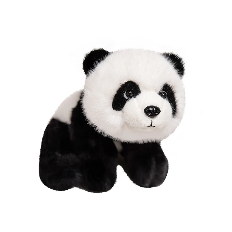 Peluche bébé panda réaliste HuaHua à particules lestées