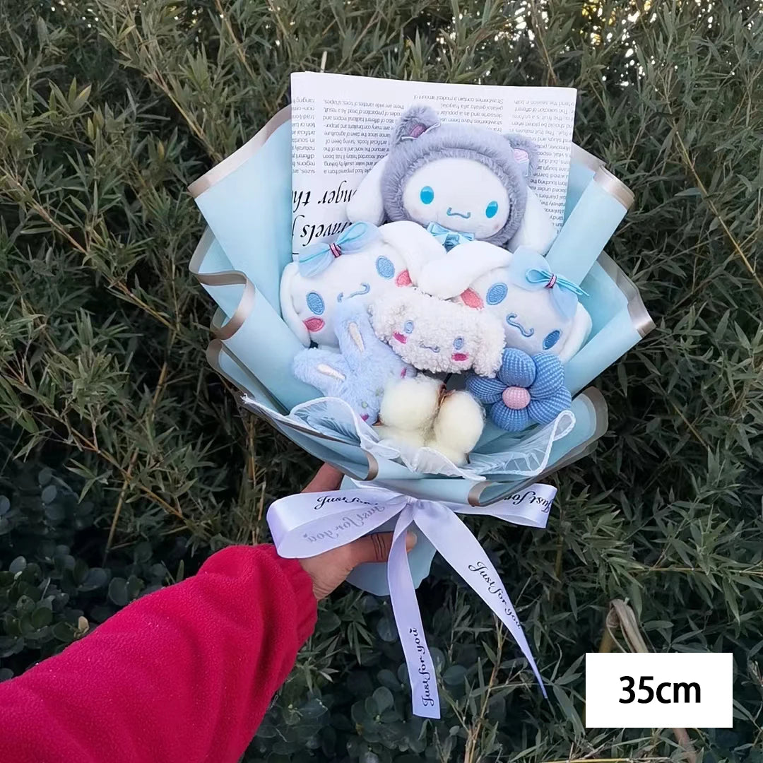 Hello Kitty Cartoon Plush Bouquet Anime Sanrio Rose Soap Flowers Doll Home Wedding Decoration Christmas Valentine's Day Gift – Image 9