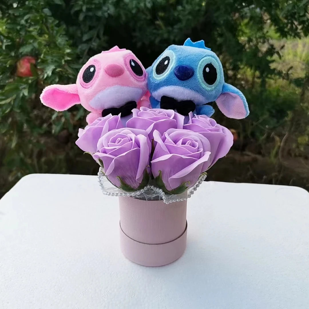 Anime Stitch Flower Bouquet Cartoon Lilo Stitch Plush Toy Doll Bouquet Children Xmas Birthday Valentine Graduation Gift – Image 5