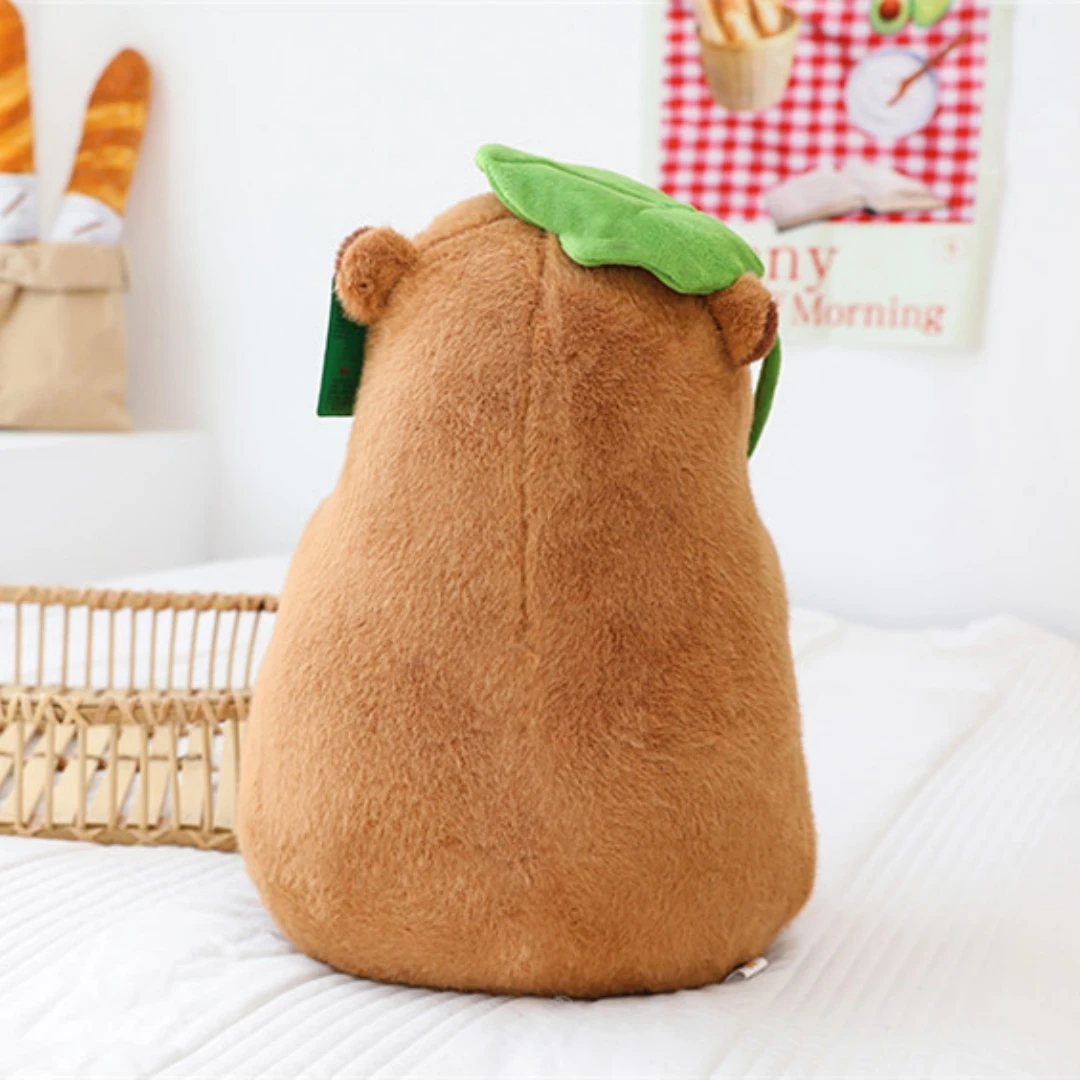 Peluche Capybara Feuille de Lotus, Cadeau d'Anniversaire pour Fille. – Image 4