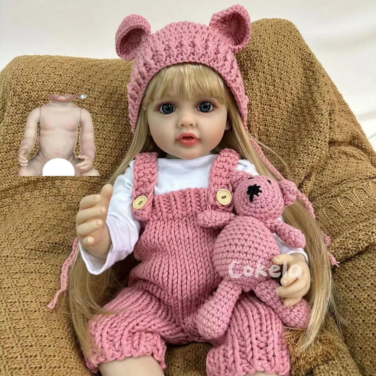 Poupée reborn réaliste en silicone et vinyle, jouet princesse pour enfant. – Image 8