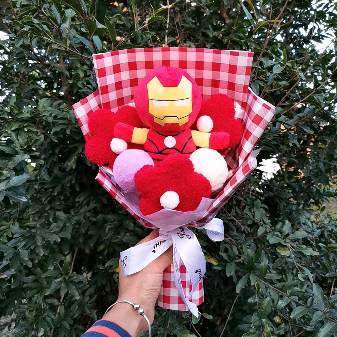 The Avengers Cute Super Hero Spider-Man Iron Man Superman Captain America Plush bouquets Kids Christmas Day Birthday Gifts – Image 4