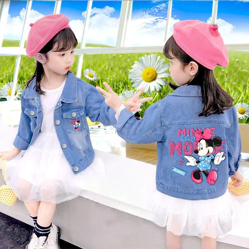 Veste/manteau en jean Minnie Mouse pour bébé fille – Image 3
