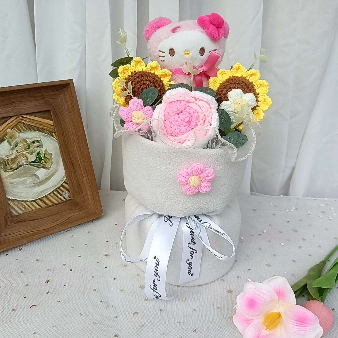 Bouquet de roses Hello Kitty en peluche – Image 11