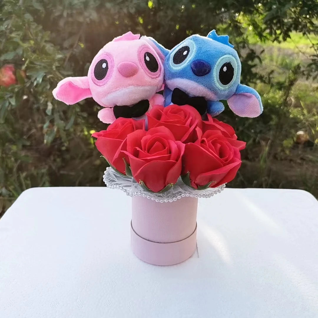 Anime Stitch Flower Bouquet Cartoon Lilo Stitch Plush Toy Doll Bouquet Children Xmas Birthday Valentine Graduation Gift – Image 4