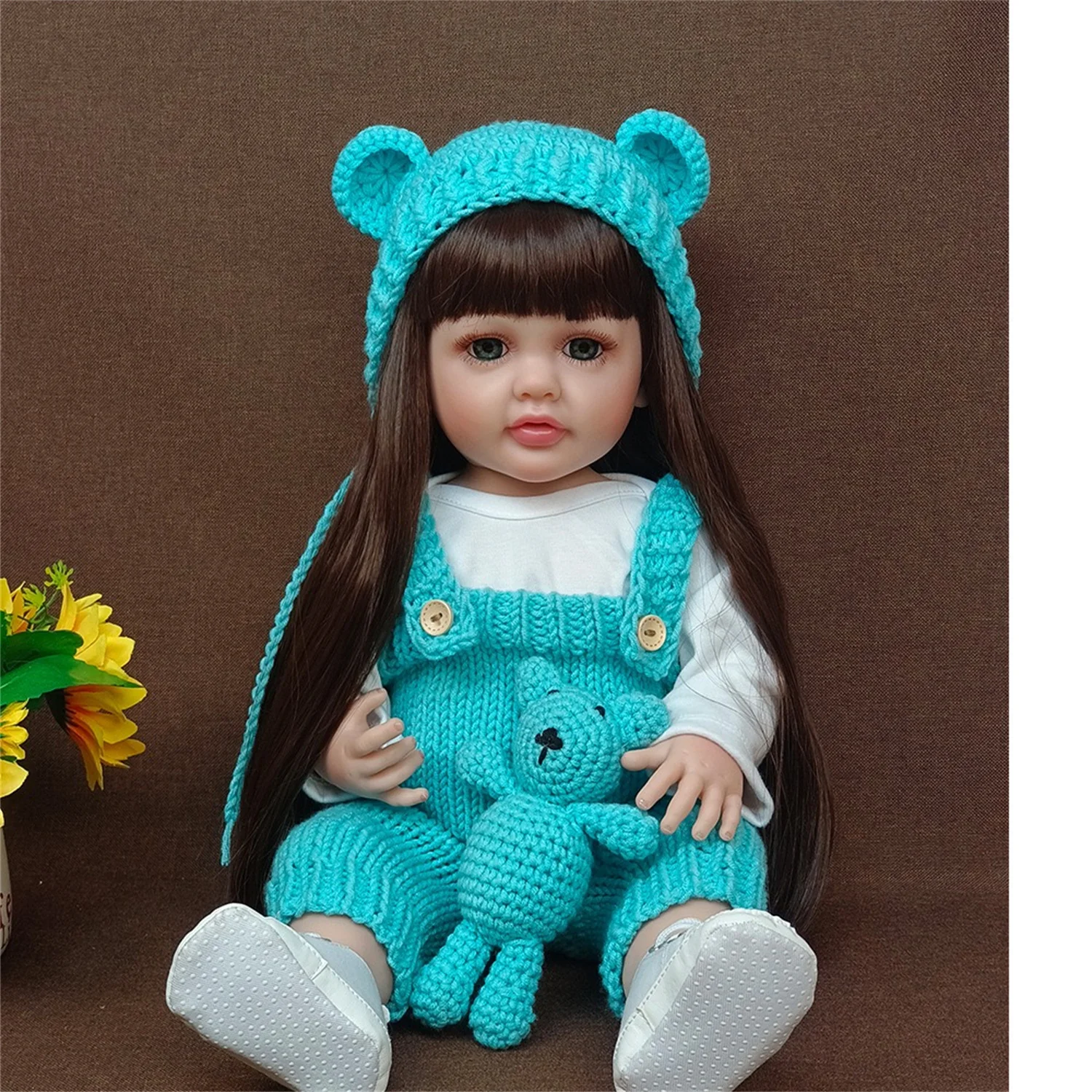 Poupée reborn réaliste en silicone et vinyle, jouet princesse pour enfant. – Image 11