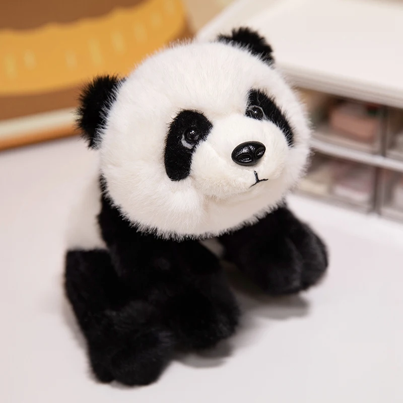 Peluche bébé panda réaliste HuaHua à particules lestées – Image 3