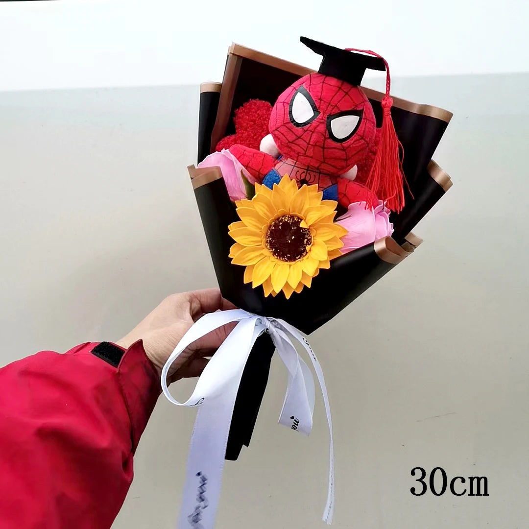 The Avengers Cute Super Hero Spider-Man Iron Man Superman Captain America Plush bouquets Kids Christmas Day Birthday Gifts – Image 7