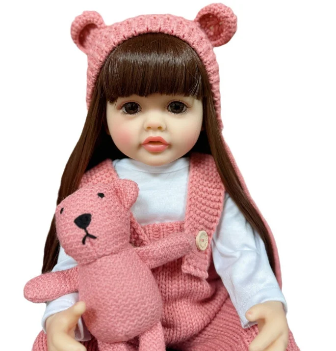 Poupée reborn réaliste en silicone et vinyle, jouet princesse pour enfant. – Image 6