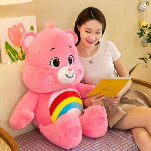 Peluche ours arc-en-ciel Bisounours Kawaii,  décoration de chambre.