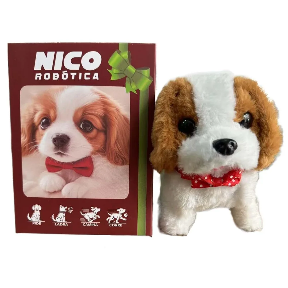Peluche réaliste, chiot robot interactif.marche doucement. – Image 7