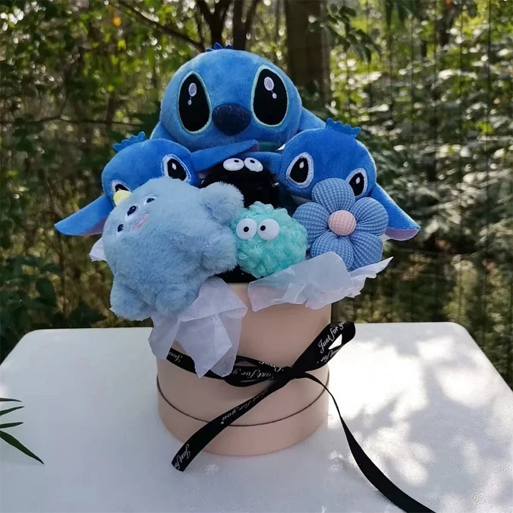Anime Stitch Flower Bouquet Cartoon Lilo Stitch Plush Toy Doll Bouquet Children Xmas Birthday Valentine Graduation Gift – Image 2