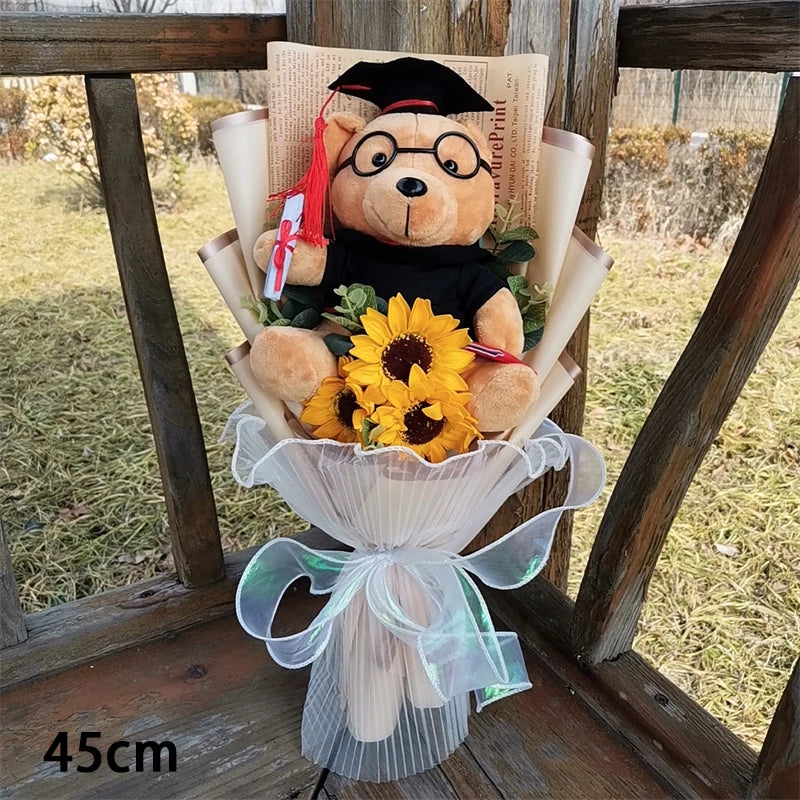Bouquet de peluche Docteur Ourson Avec Tournesol – Image 2