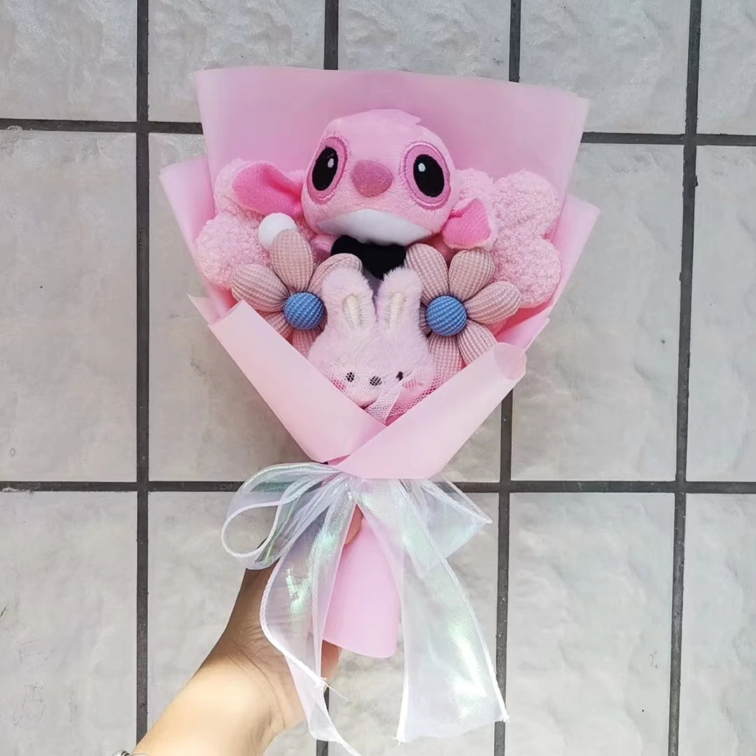 Plush Bouquet Cartoon Lovely Lilo and Stitch Stuffed Animals Doll Toys Valentine's Day Christmas Graduation Birthday Gifts – Image 8