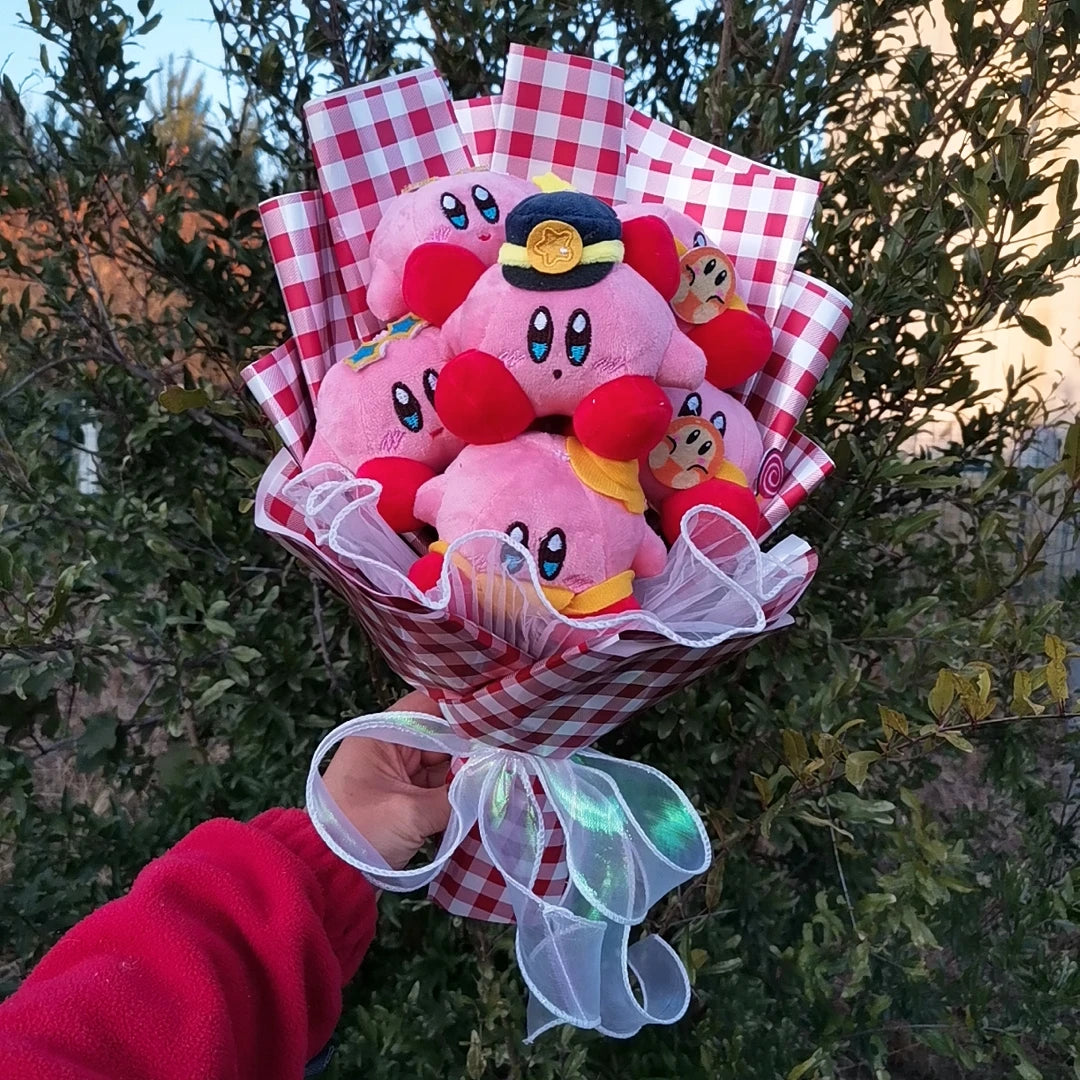 Anime Star Kirby Plush Bouquet Kawaii Cute Creative Graduation Cartoon Plush Doll Toy Christmas Halloween Valentine's Day Gifts – Image 3