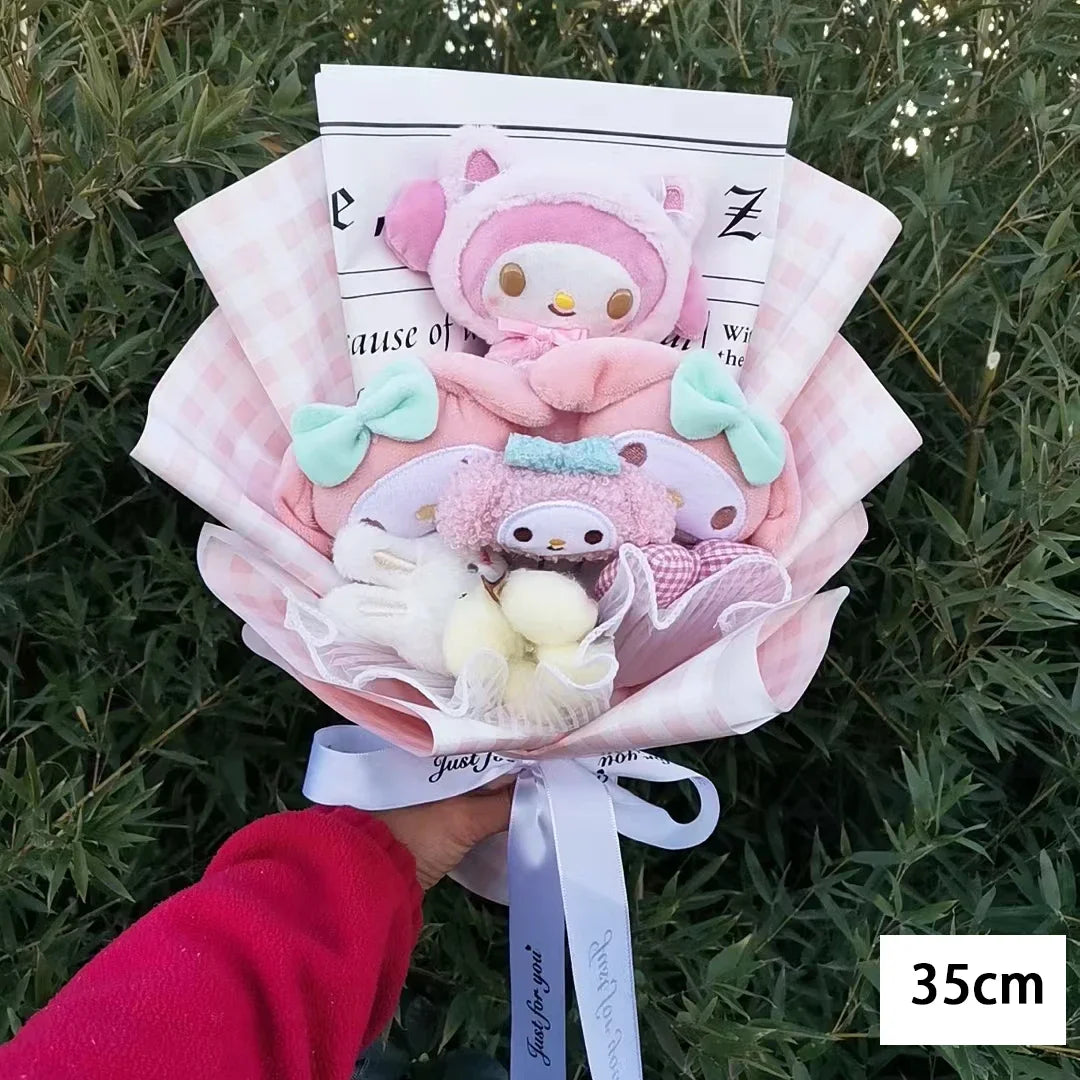Hello Kitty Cartoon Plush Bouquet Anime Sanrio Rose Soap Flowers Doll Home Wedding Decoration Christmas Valentine's Day Gift – Image 7