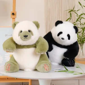 Peluche Panda Géant Vert Kawaii Rare de Décoration de Chambre.
