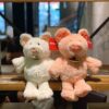 Jouets en peluche 9" Animaux en peluche cochons blancs et roses de dessins animés