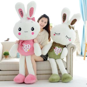Peluche Peepy Bunny rose géante de 31 pouces