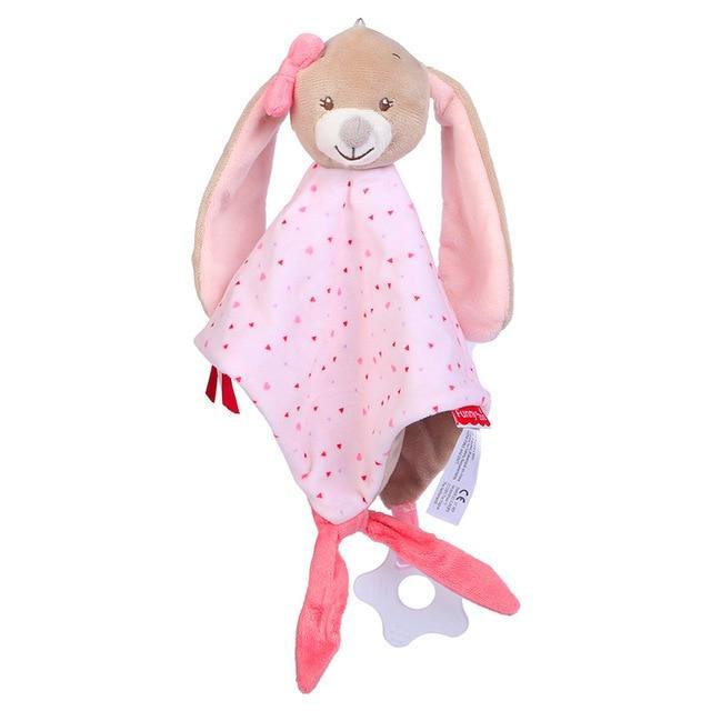 Doudou Lapin Plat Rose