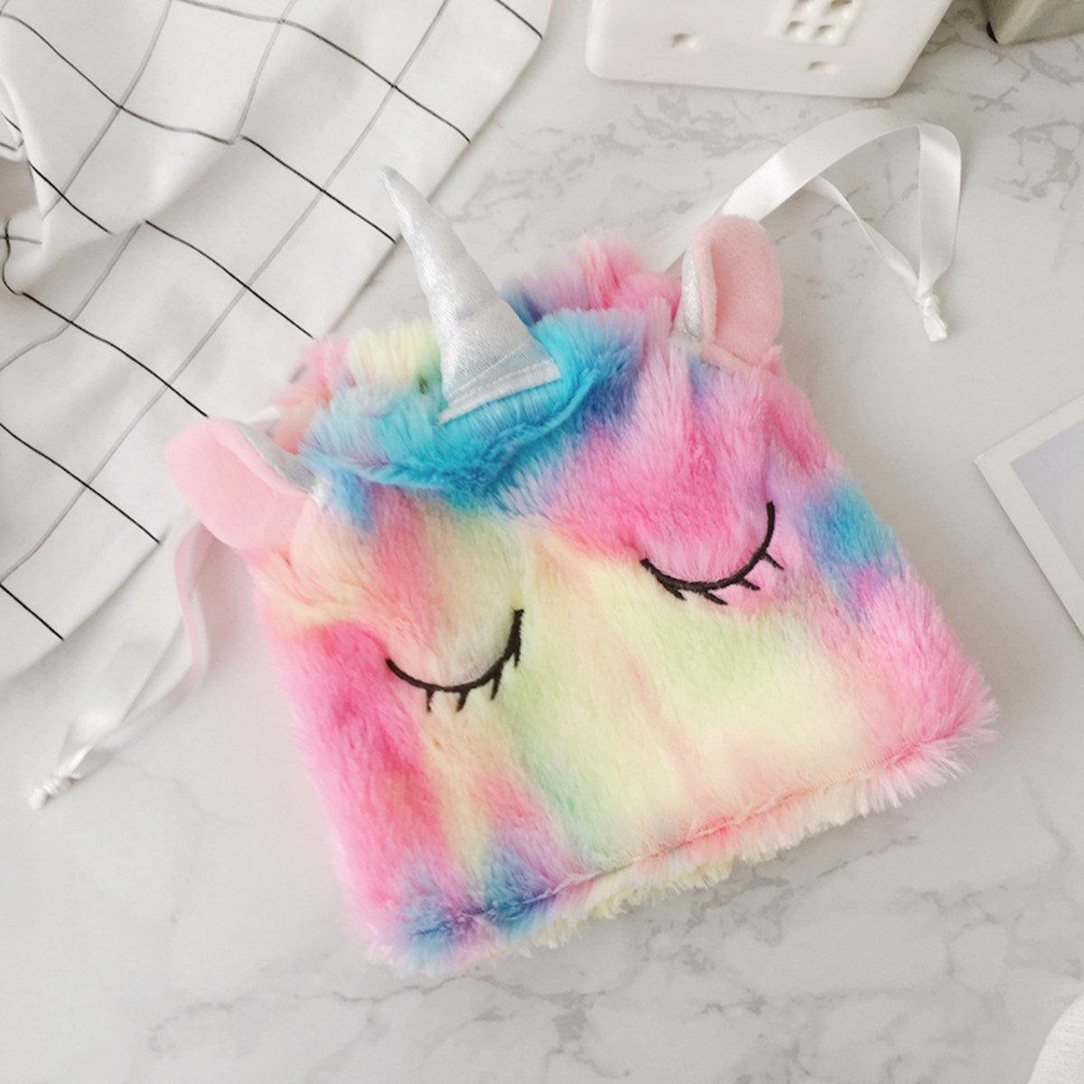 Chaussons, masques, sacs à cordon, bandeaux pour cheveux, peluches licornes – Image 5