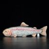 Peluche truite arc-en-ciel 17", Peluche poisson réaliste, Poupées animaux en peluche