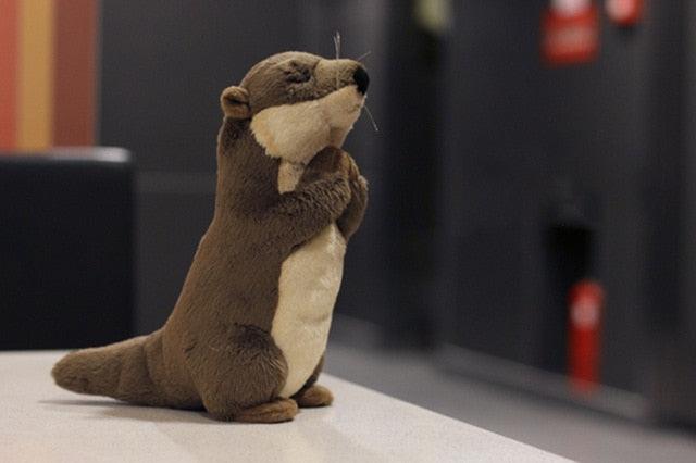Jouets en peluche loutre de rivière de 7,4 pouces, animaux en peluche loutre en miniature – Image 2