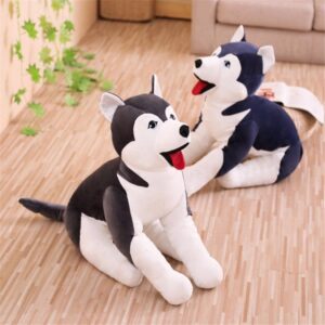23" 35" / - 60/90cm Cartoon géant Assis Chien en Peluche Rembourré Grand Jouet Husky