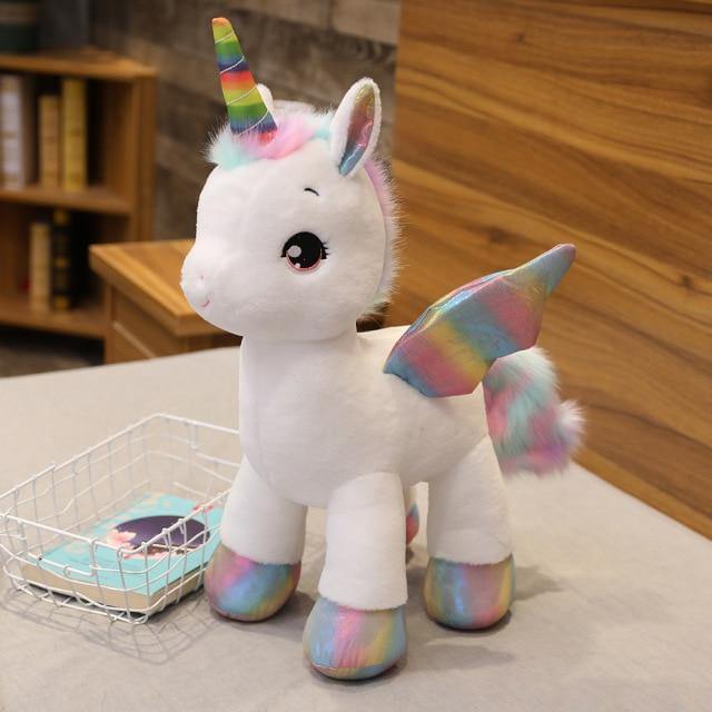 15" - 31" Grande peluche licorne arc-en-ciel kawaii – Image 2
