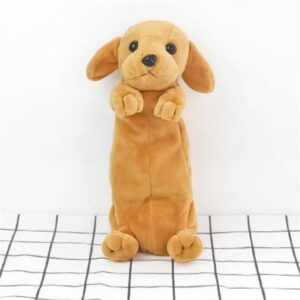 Adorable trousse à crayons en peluche pour chien Golden Retriever