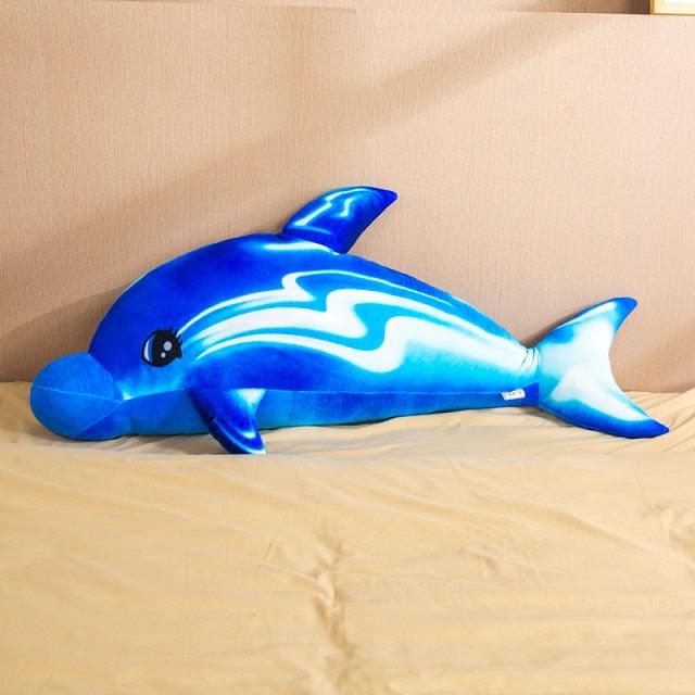 Peluche Dauphin arc-en-ciel géant et coloré – Image 2