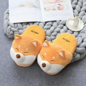 Chaussons en peluche pour chien Shiba Inu
