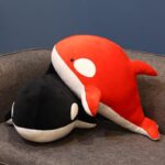 Jouets en peluche Orque noir et rouge 23"-31" Animaux en peluche Orca