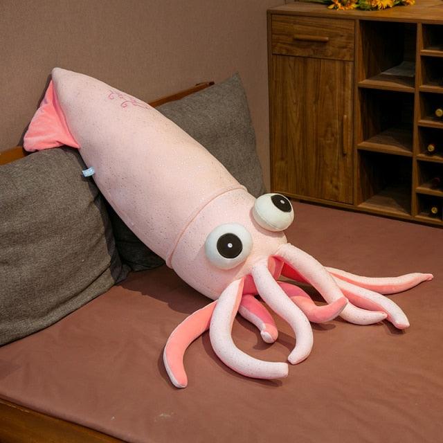 Poupée en peluche gigantesque calmar de 27 à 48 pouces en taille réelle – Image 3