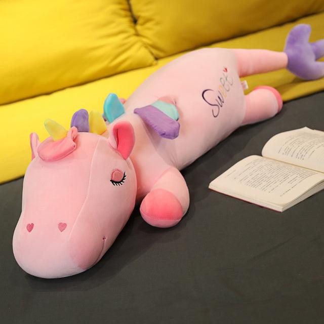 Grand animal en peluche Licorne couchée – Image 4