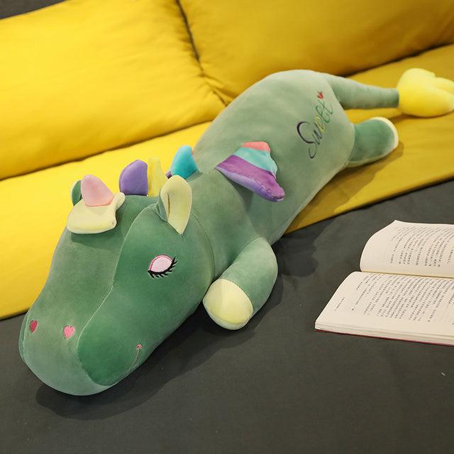 Grand animal en peluche Licorne couchée – Image 2