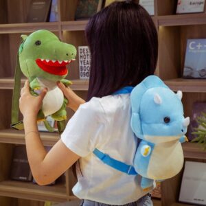 Sac à dos en peluche Tyrannosaurus et Triceratops de 13" pour les enfants