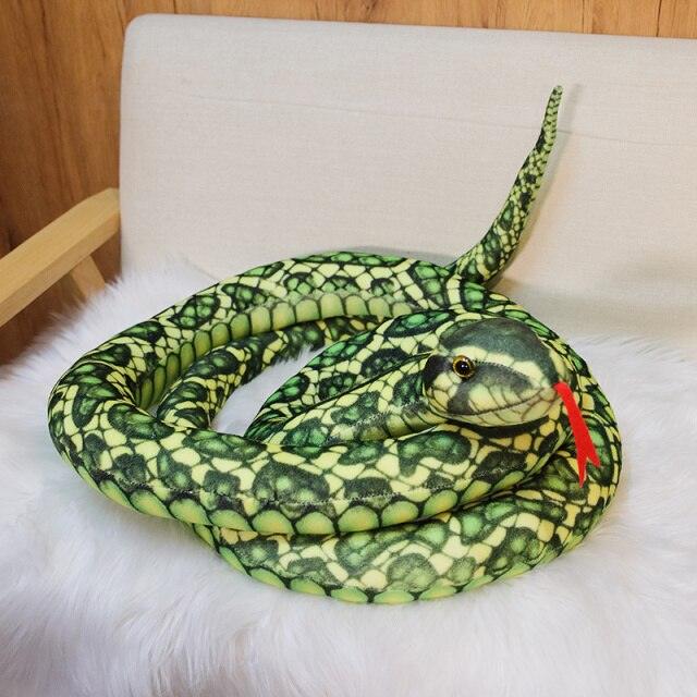 Peluche Serpents Simulés 46"-118" / 110cm-300cm Peluche Boa Cobra Géant Long Serpent en Peluche – Image 3