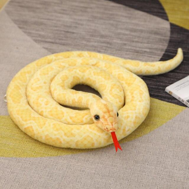 Peluche Serpents Simulés 46"-118" / 110cm-300cm Peluche Boa Cobra Géant Long Serpent en Peluche – Image 10