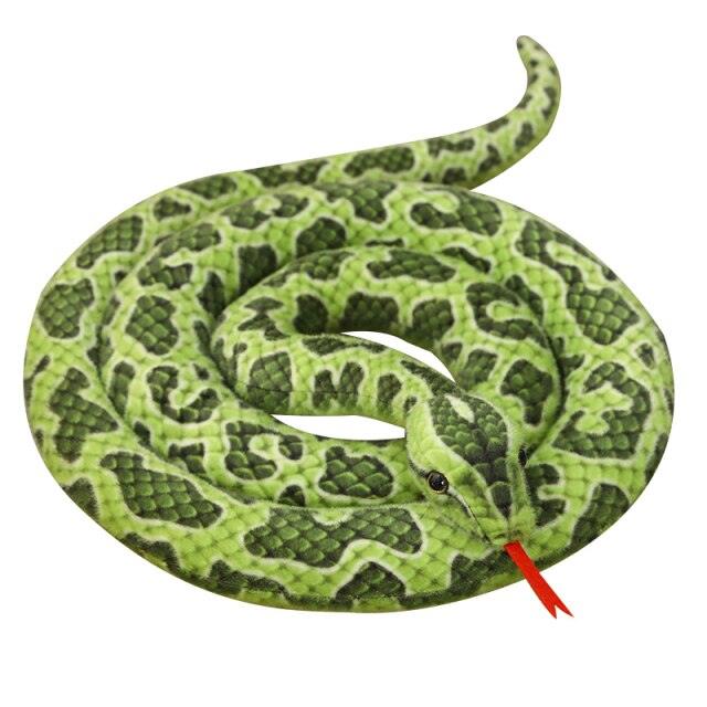 Peluche Serpents Simulés 46"-118" / 110cm-300cm Peluche Boa Cobra Géant Long Serpent en Peluche – Image 9