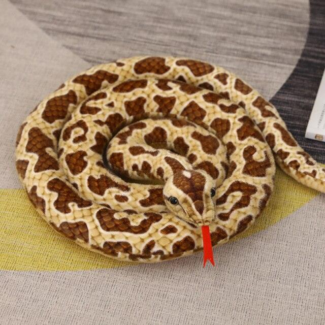 Peluche Serpents Simulés 46"-118" / 110cm-300cm Peluche Boa Cobra Géant Long Serpent en Peluche – Image 8
