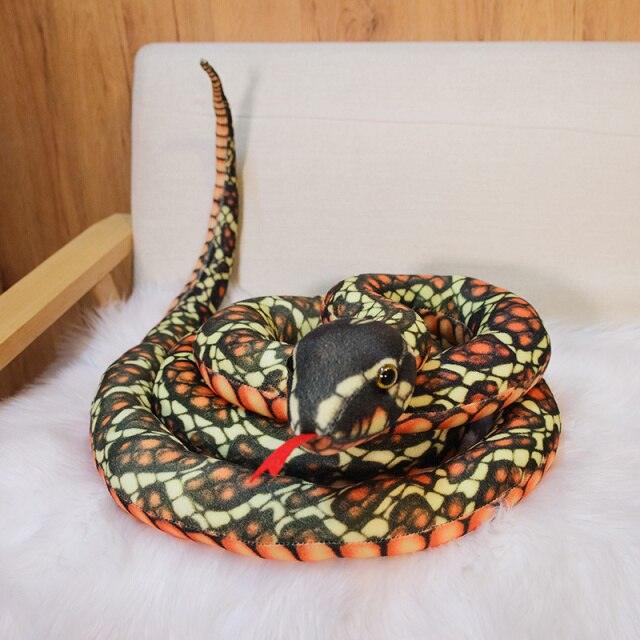 Peluche Serpents Simulés 46"-118" / 110cm-300cm Peluche Boa Cobra Géant Long Serpent en Peluche – Image 6