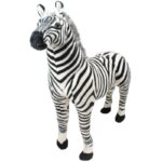 Jouet peluche géant de 110cm / 43" Simulation de zèbre debout réaliste