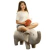 Jouet peluche de simulation d'éléphant géant de 51'' en peluche réaliste