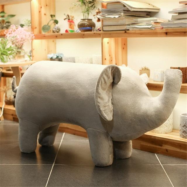 Jouet peluche de simulation d'éléphant géant de 51'' en peluche réaliste – Image 3