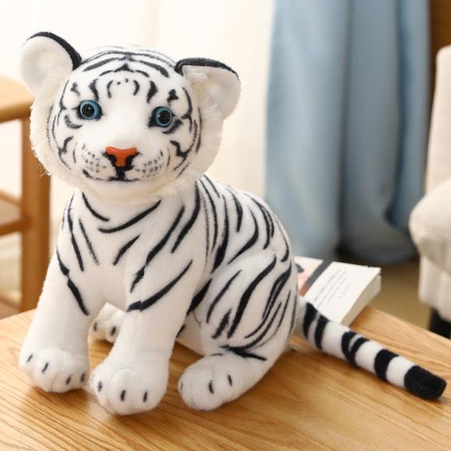 Adorable Animal en Peluche Tigre Blanc et Jaune – Image 3
