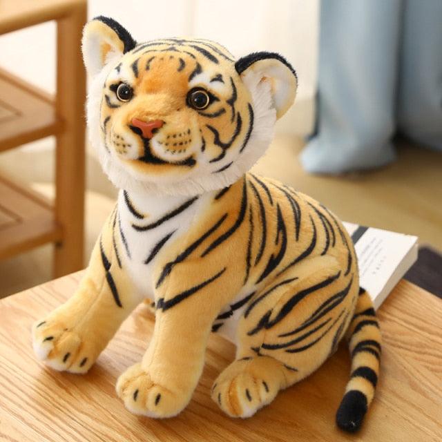 Adorable Animal en Peluche Tigre Blanc et Jaune – Image 2