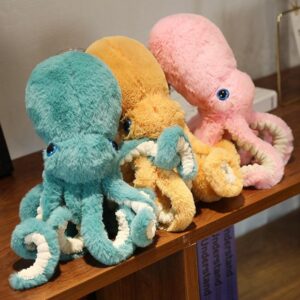 Jouets en peluche créatifs et réalistes en forme de pieuvre pour les enfants