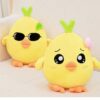 Poupée peluche poulet jaune Kawaii