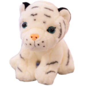Poupée tigre blanc en chair et en os